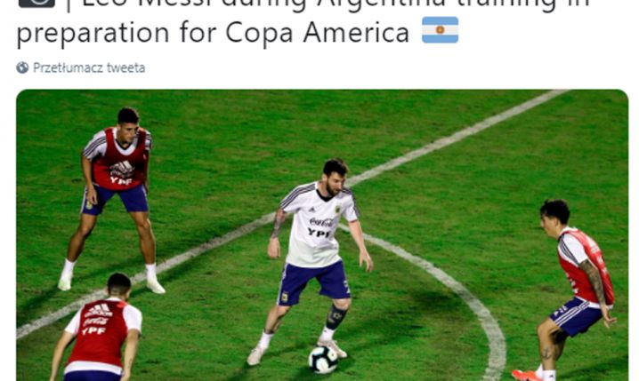 Leo Messi na treningu Argentyny... :D